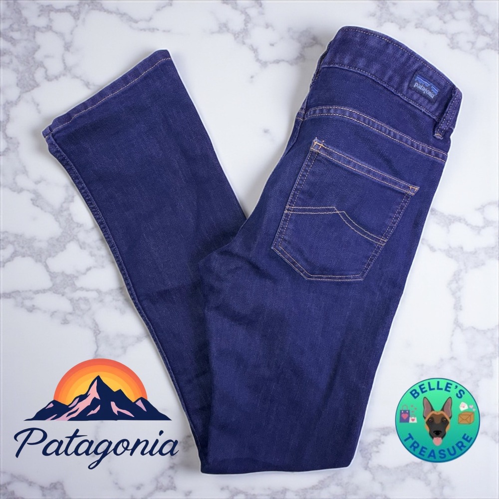 Patagonia Jeans Women's 27  Straight Leg Dark Wash‎ Denim 29x31 Relaxed Stretch